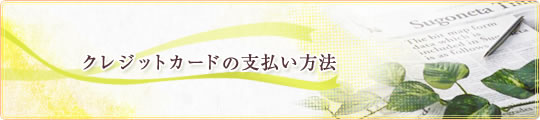 クレジットカードの支払い方法